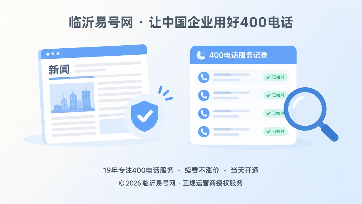 2026年公司新闻：400电话服务商如何公开可验证信息
